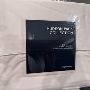 Hudson Park Collection Supima Cotton Silk Flat Sheet, King - Exclusive NWT BLUSH